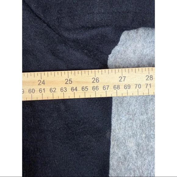 Vintage Steinbock Trench Coat Men Size 64 Black Wool Long Sleeve Vented Collared - Picture 9 of 10